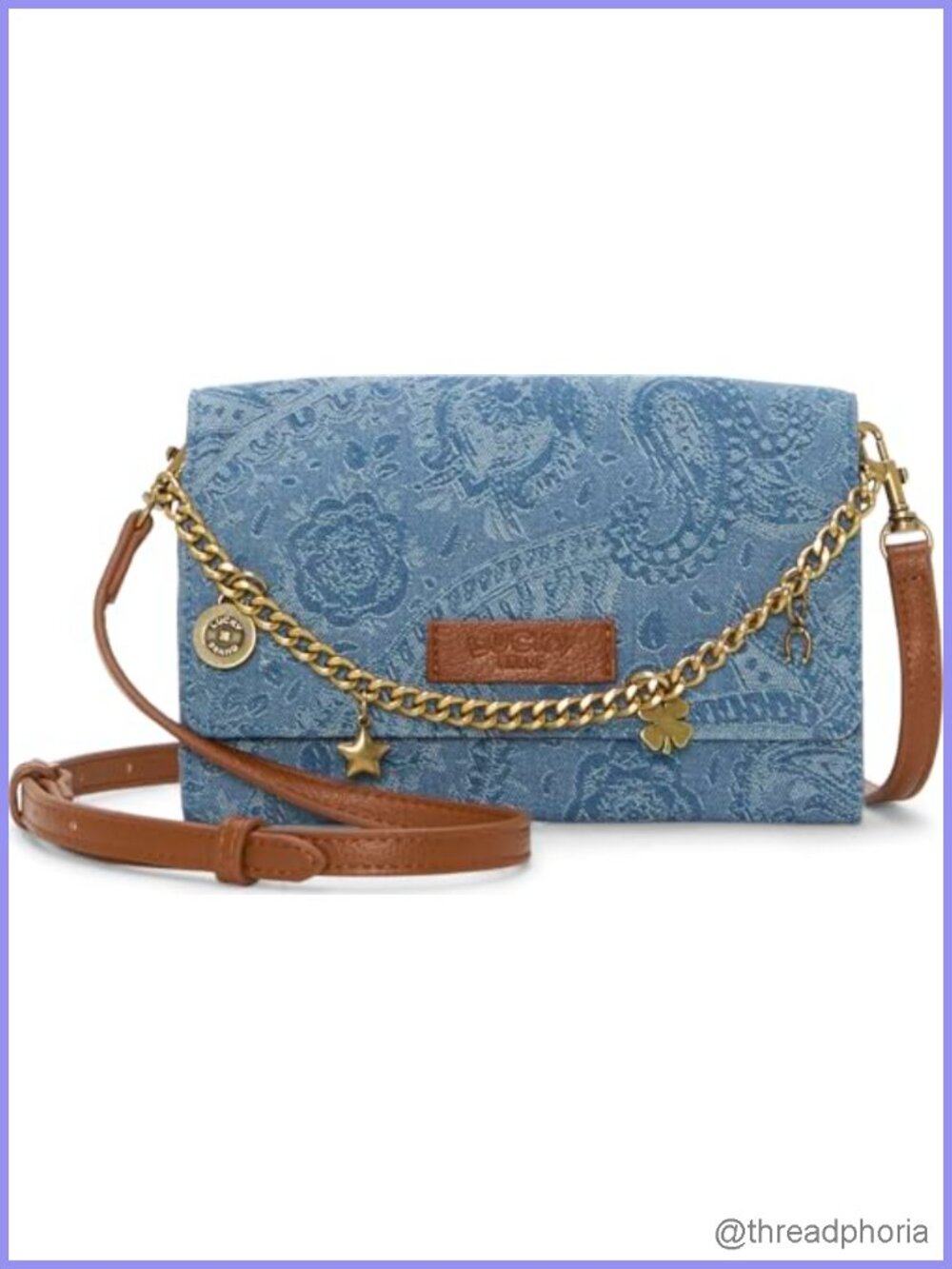 Lucky Brand Kody Charm Crossbody Bag with Magnetic Closure